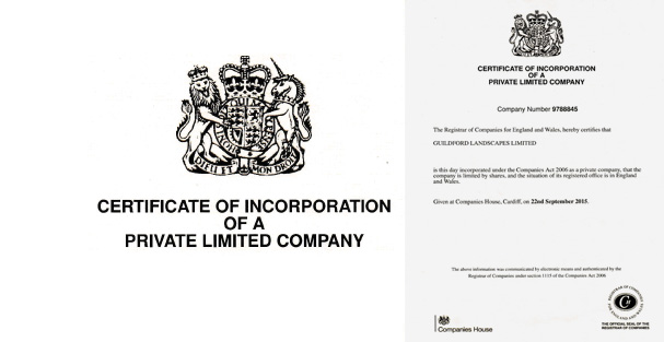 CERTIFICATION OF INCORPORATION 
